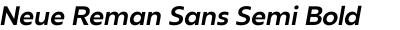Neue Reman Sans Semi Bold Italic